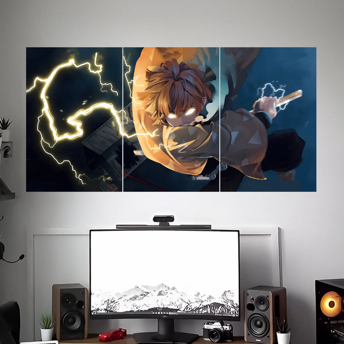 ZENITSU POSTER | DEMON SLAYER POSTERS | ANIME POSTERS | 3 PIECE SET - Image 1