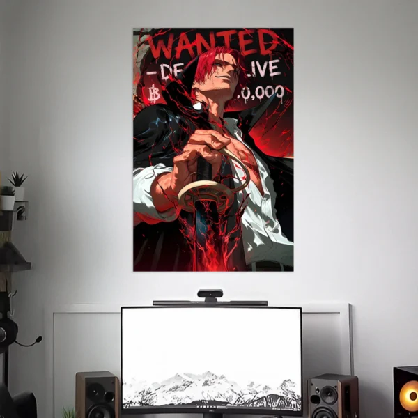 RED-HAIRED SHANKS POSTER | ONE PIECE POSTER | ANIME POSTER | SET OF 3