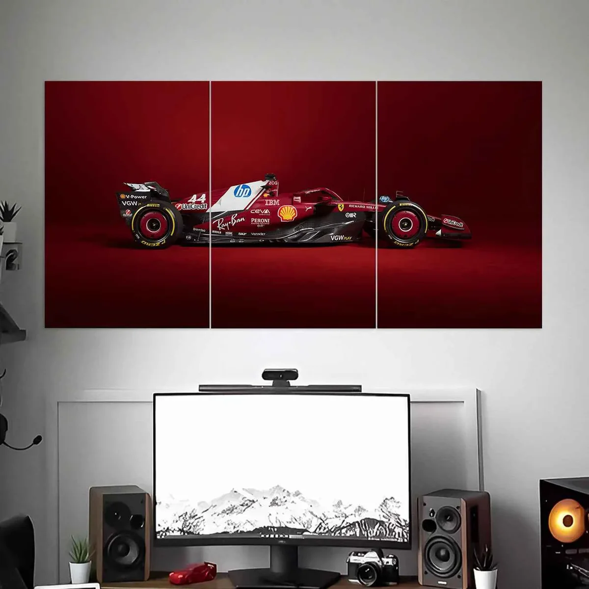 FERRARI SF-25 FORMULA 1 POSTER | CAR POSTERS | 3 PIECE SET - Image 1